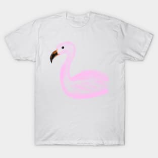 Pink swan watercolor background art T-Shirt